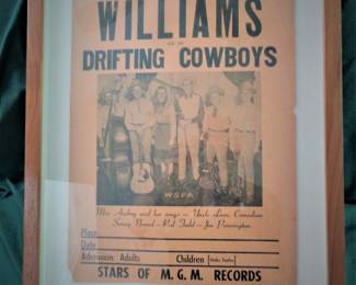 Hank Williams original poster from 1947.