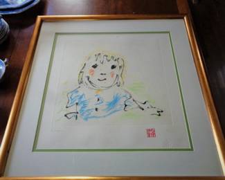 Beautiful Boy seriagraph by John and Yoko. Song from the Double Fantasy album.