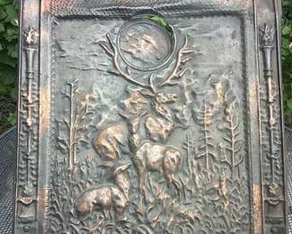 Copper fireplace cover