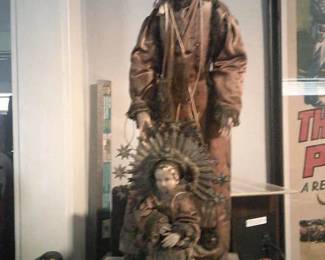 Mary and Virgin child antique dolls.