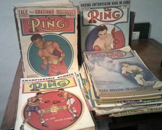Collection of over 50 different copie of Ring Magazine.