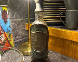 Vintage Bronze Kiddush Wine Caddy