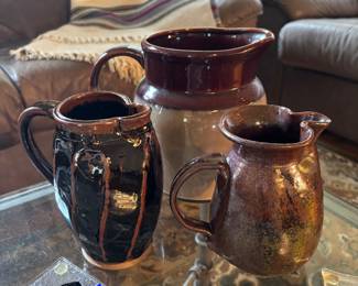 Handmade Art Pottery Pitchers