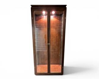 12 TallLightedGlassCurioCabinetwDoubleDoors