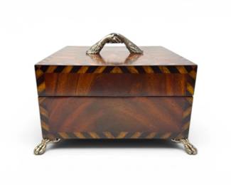 9 MaitlandSmithInlaidWoodCigarHumidorBox