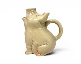 51 WhimsicalPigCeramicPitcherVase