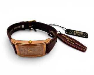 132 VintageGruenCurvexBudweiserSwissMovementWatchNew