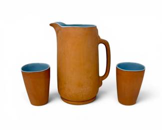 46 FrankomaPotteryNo80PitcherTumblerCupSet