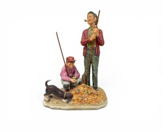 16 NormanRockwellPensivePalsGorhamFigurine