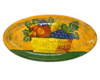 89 ArteItalicaHandPaintedItalianFruitOvalServingPlatter