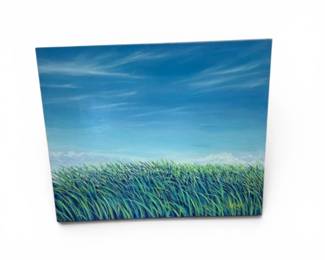 39 OriginalSeagrassLandscapeOilPaintingSignedtKimble