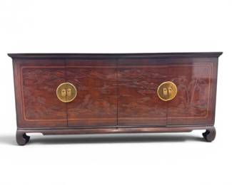 20 HeritageAsianStyleSideboardCabinetwBrassPulls