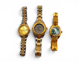 124 3VintageMensWatchesGruenRicohAutomaticQuartzAllNew