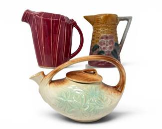 66 VintageMcCoyTwosCompanyCeramicPitcherTeapotSet