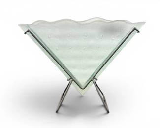 64 TexturedGlassVaseonWroughtIronDisplayStand