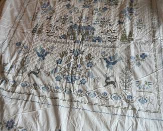 Full/Queen needlepoint- needs finishing.