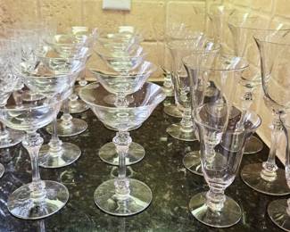 glass and crystal stemware