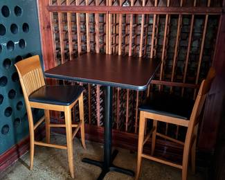 High top table and chairs