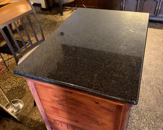 Granite top wine bottle rack