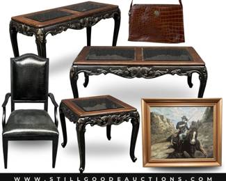 Paintings, antiques, designer handbags / purses, rugs, and much more!