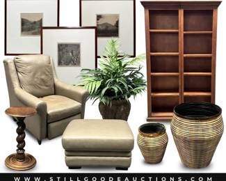 Furniture, artwork, antiques, plants, jewelry, tools, antique car, sterling silver and much more!