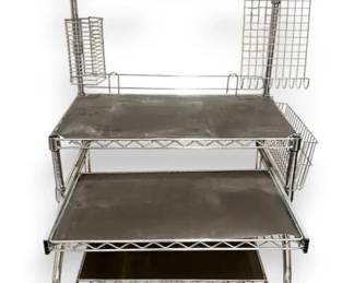 Metal Computer Desk on Wheels