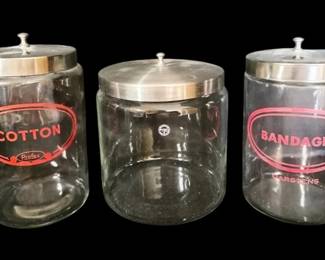 Vintage Glass Apothecary Canisters Jars