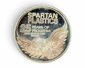 1 Troy Ounce .999 Fine Silver Spartan Plastics Coin 31g
