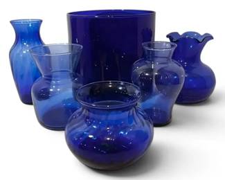 Cobalt Blue Glass Vases
