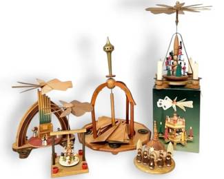 Four Revolving Wooden Nativity Sets