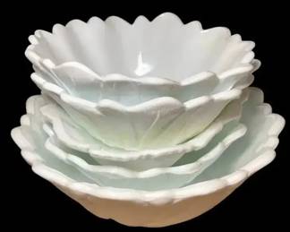 Indiana Milk Glass Lily Pons Bowls
