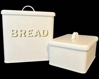 Enamel Bread Containers