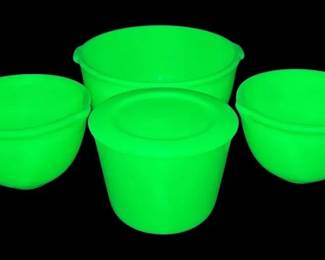 Jadeite Uranium Mixing Bowls McKee Lidded Canister