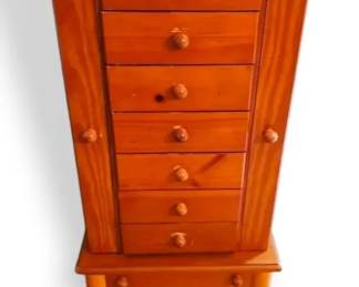 Shaker Style Wood Jewelry Armoire