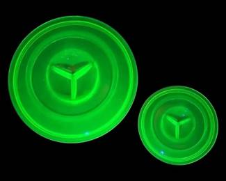 Uranium Glass Round Lids