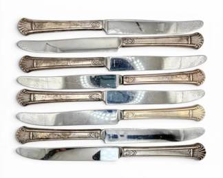 9 Coventry Sterling Silver Handle Knives By International Silver 400g Total