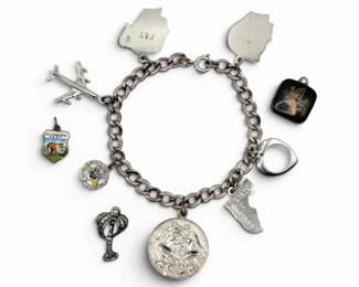 7 Sterling Silver Charm Bracelet 2 27g Total