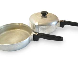 Wagner Ware Magnalite Frying Pans 2 QT. 4672 With Lid 4506P