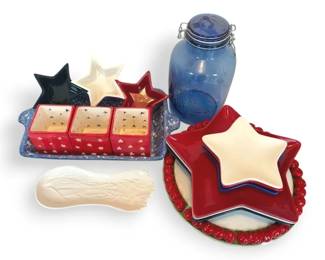 Patriotic Star Plates, Cherry Serving Platter More