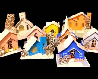 1950s Made In Japan Cardboard Christmas Houses