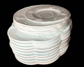 Indiana Milk Glass Grape Pattern Dishes