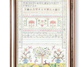 Framed Embroidered Alphabet