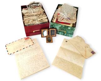Handwritten World War II Era Letters, Victorian Tin Type Photos, More