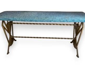 Art Deco Style Cast Iron Bench