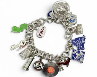 7 Sterling Silver Charm Bracelet 1 56g