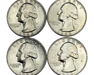 (4) Washington Silver Quarters - Higher Grade