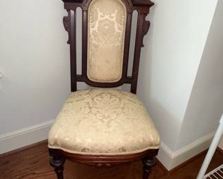 Victorian Walnut Carved Side Chair