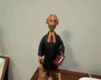 Romer Hand Carved Wooden Judge or Lawyer Figurine