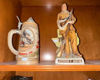 Budweiser Stein Stephen F. Austin Figurine