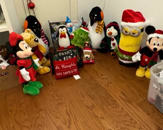 Disney and Minions Christmas Plush Lot